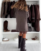 Two-Piece Casual Lace Turtleneck Set