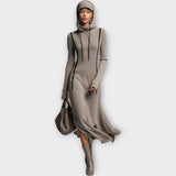 Casual Fit Hooded Maxi Dress