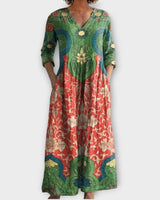 Vintage Floral Maxi Dress