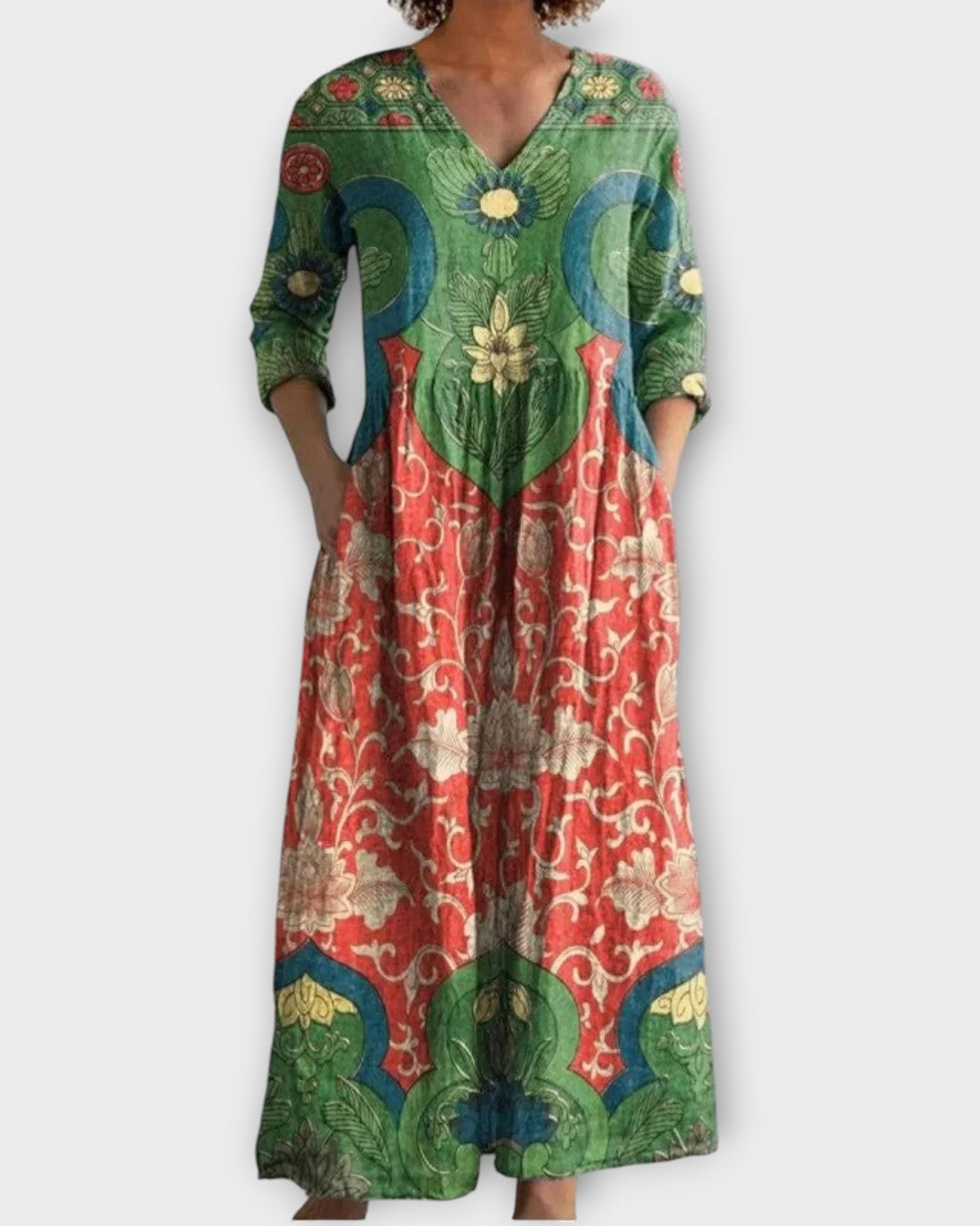 Vintage Floral Maxi Dress