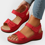 Orthopedic Leather Sandals with Heel