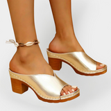 Orthopedic Sandals with Thick Heel