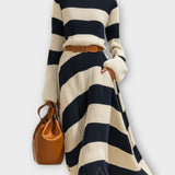 Striped Knit Maxi Dress