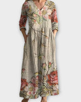 Vintage Floral Maxi Dress