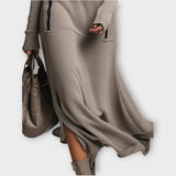 Casual Fit Hooded Maxi Dress