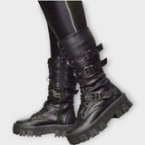 Rogue Edge Buckle Combat Boots