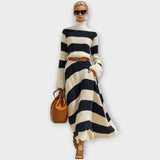 Striped Knit Maxi Dress
