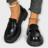 Ladies' Moccasins with Orthopedic Design and Wedge Heels