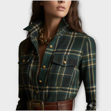 Retro Plaid Maxi Dress