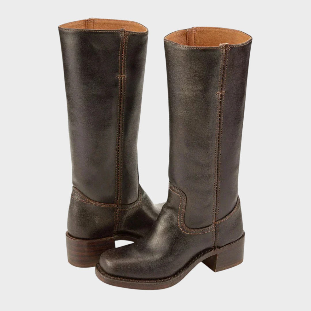 Classic Leather Knee-High Boots