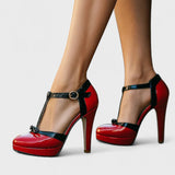 Elegant Bow Strap High Heels