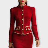Classic Tailored Two-Piece Skirt Set
