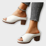 Heels with Thick Heel and Open Back