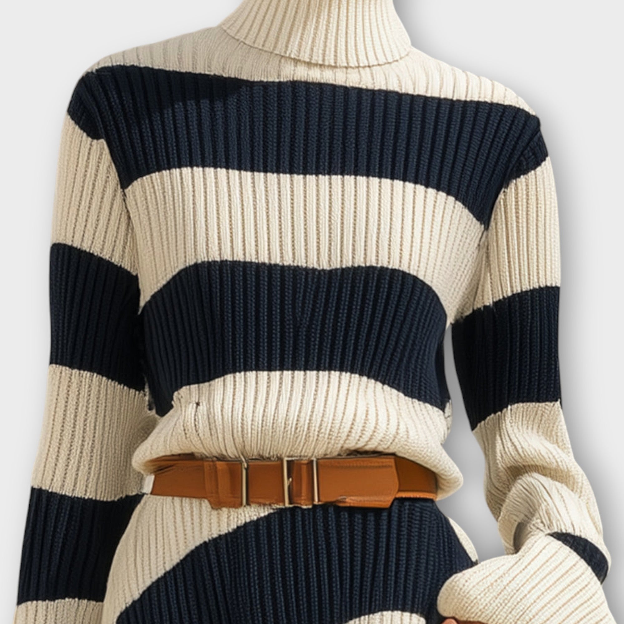 Striped Knit Maxi Dress