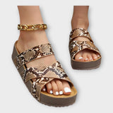 Platforms with Woven Detail and Wide Strap